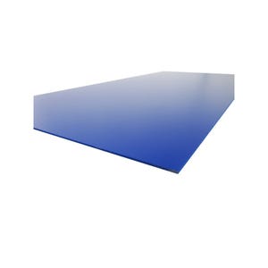 Plaque PVC expansé couleur Bleu, E : 3 mm, l : 50 cm, L : 100 cm.5