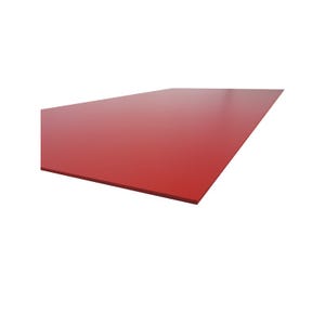 Plaque PVC expansé couleur Rouge, E : 3 mm, l : 50 cm, L : 100 cm.5