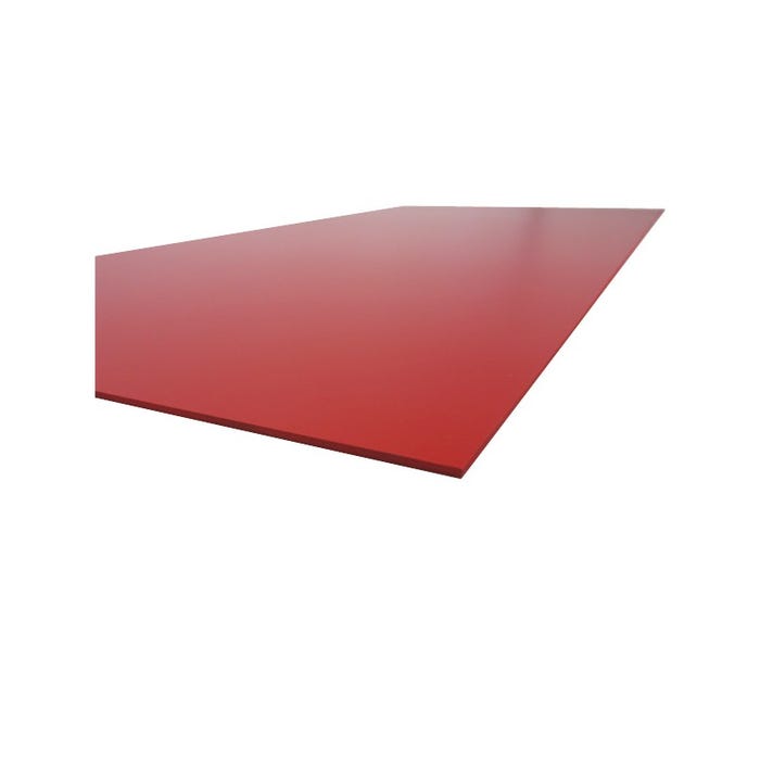 Plaque PVC expansé couleur Rouge, E : 3 mm, l : 100 cm, L : 100 cm