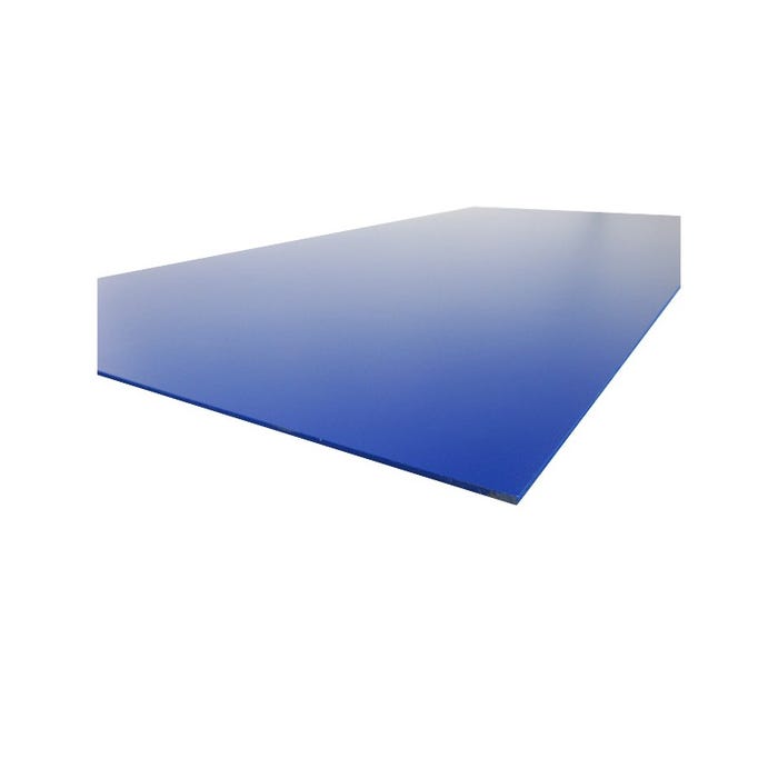 Plaque PVC expansé couleur Bleu, E : 3 mm, l : 100 cm, L : 100 cm