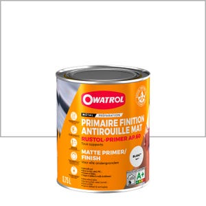 Primaire et finition mat antirouille Owatrol RUSTOL PRIMER AP 60 Blanc (ow4) 0.75 litre