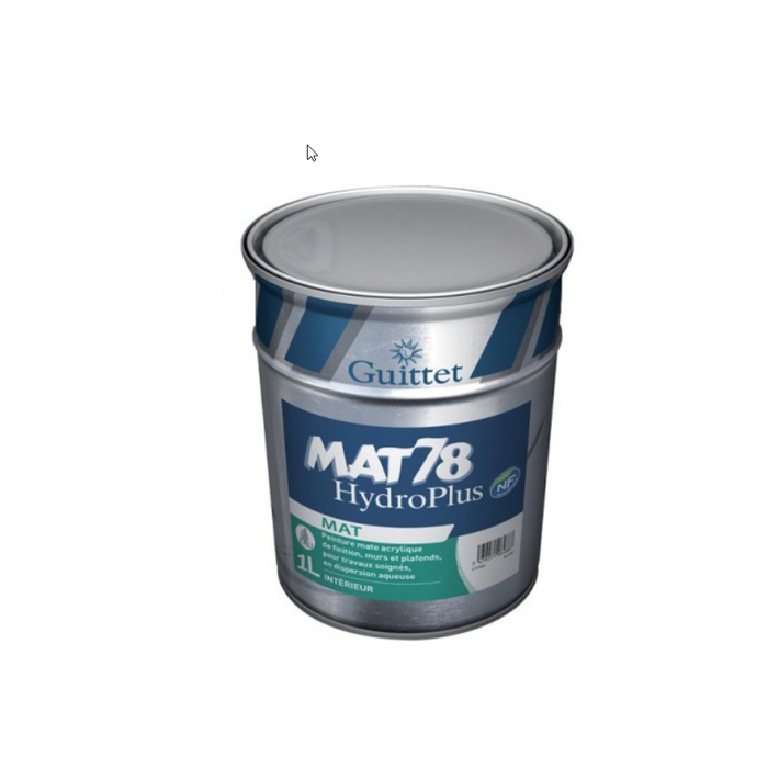 Mat 78 Hydroplus 1l - Peinture Mate Acrylique De Finition - Guittet