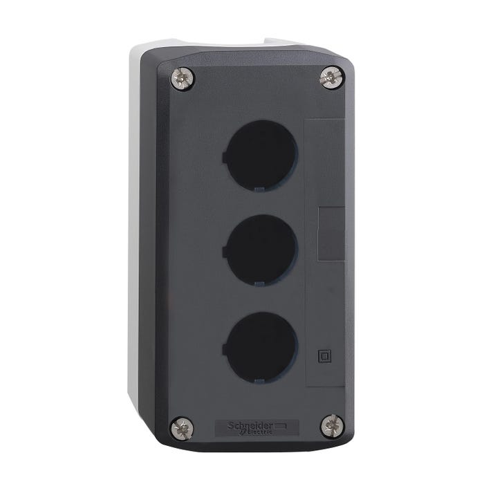 boîte à boutons vide - harmony xald - pour xb5 - 2 trous - gris - schneider electric xald02