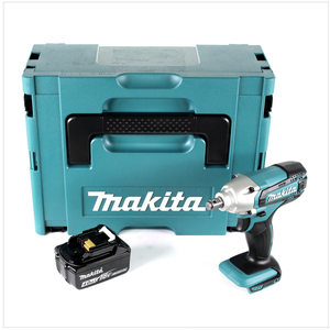 Makita DTW 190 M1J 18V Li-Ion Boulonneuse à chocs sans fil + Boîtier Makpac + 1x Batterie BL 1840 B 4,0 Ah avec voyeur LED - sans Chargeur