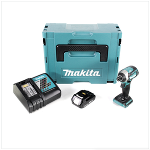 Makita DTD 154 RY1J 18 V Li-Ion Visseuse à chocs sans fil avec boîtier MakPac + 1x Batterie BL1820 2,0 Ah + Chargeur rapide DC18RC
