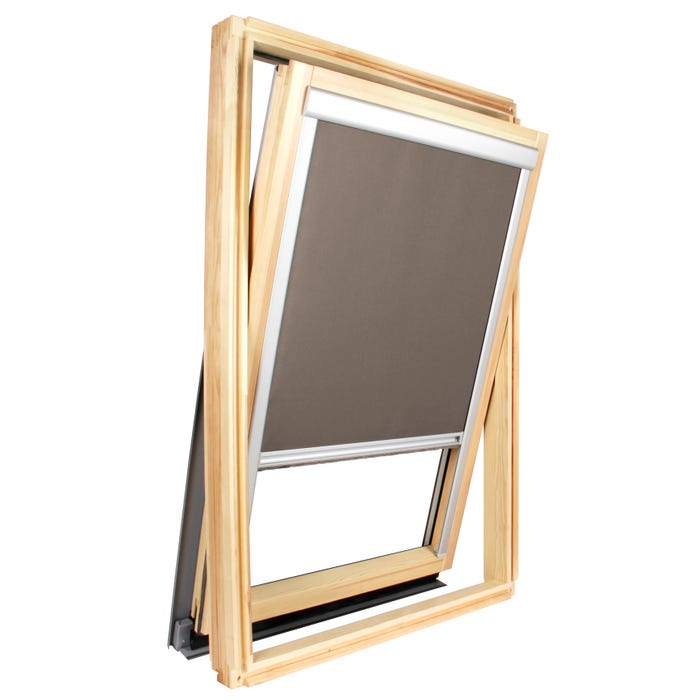 Store occultant compatible Roto ® - Vitrage H103.5 x 100 cm Taupe