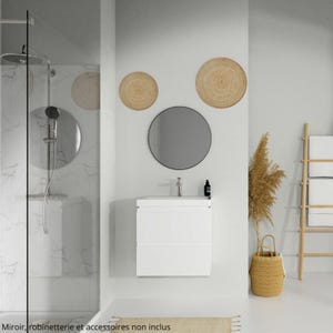 Meuble de salle de bain-60x45cm-Blanc-Moduo