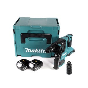 Makita DHR 281 TJ Brushless Perforateur-burineur sans fil 28 mm 2 x 18 V pour SDS-PLUS + Mandrin + Coffret MakPac + 2 x