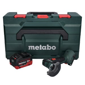 Metabo Meuleuse d'angle sans fil CC 18 LTX Brushless + 1x Batterie 5,5Ah + Coffret de transport MetaLoc - sans chargeur