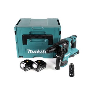 Makita DHR 281 MJ Brushless Perforateur-burineur sans fil 28 mm 2 x 18 V pour SDS-PLUS + Mandrin auto-serrant interchangeable +