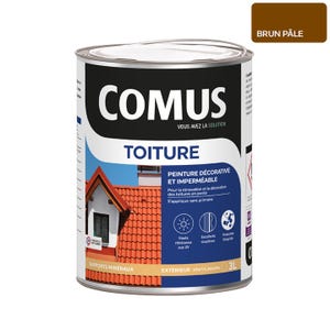 COMUS TOITURE - Brun pâle 3L - Peinture décorative imperméable pour la rénovation des toitures - COMUS