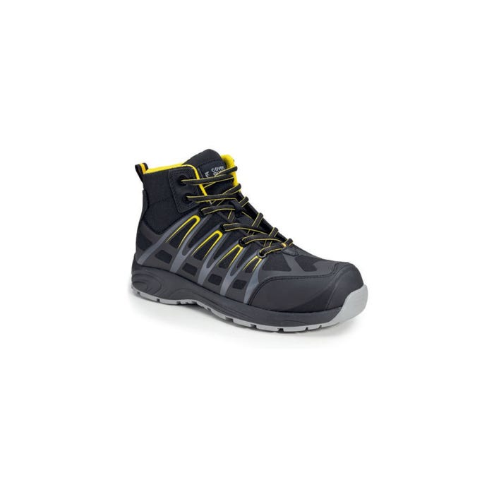 Chaussures de sécurité hautes ALUNI S3 noir et jaune - Coverguard - Taille 39