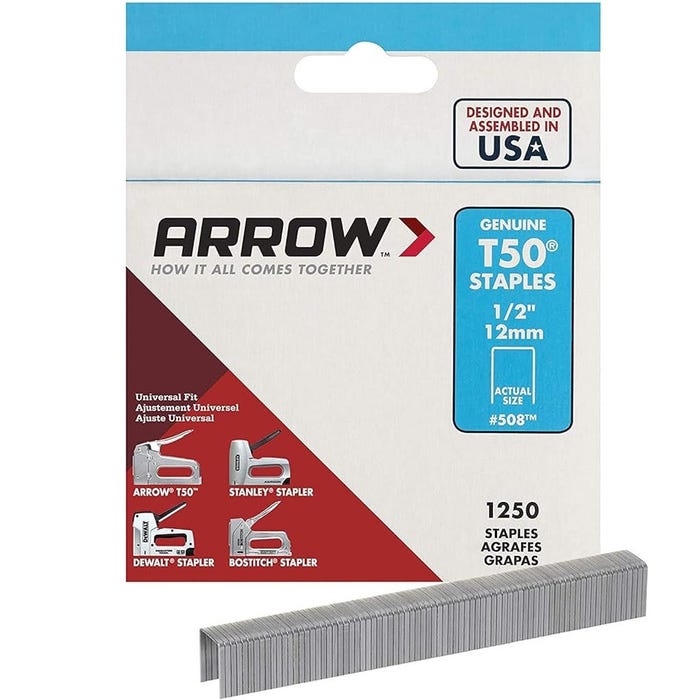 Arrow - Agrafes T 50 - 12mm 1 Boite de 1250 Outifrance
