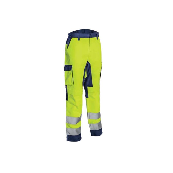Pantalon haute visibilité HIBANA Jaune et Marine - Coverguard - Taille XL