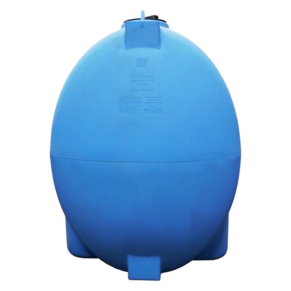 Cuve récupération eau de pluie ronde bleue en polyéthylène 5000L RENSON