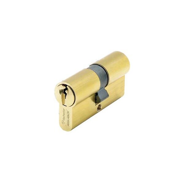 Cylindre double de sûreté 40 x 40 en laiton poli - Profil européen s'entrouvrant sur numéro UA1001 - Série V5 7100