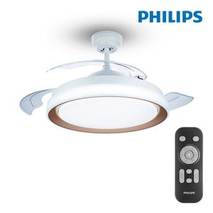 Philips Bliss plafonnier ventilateur LED 28W+35W, Gold