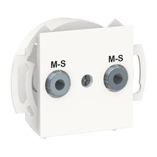 Prise multiservices M-S Unica - Blanc