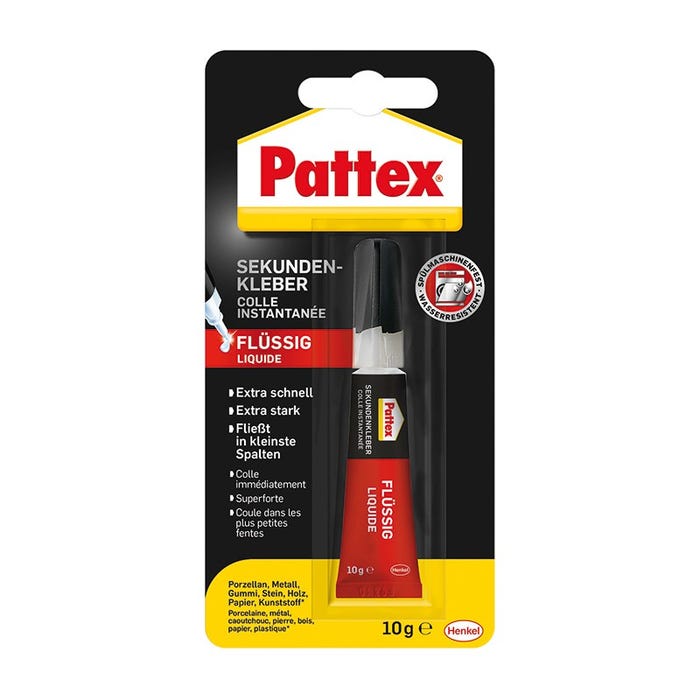 Pattex 1464554 Colle liquide instantanée Classic Flacon 10g (Par 12)