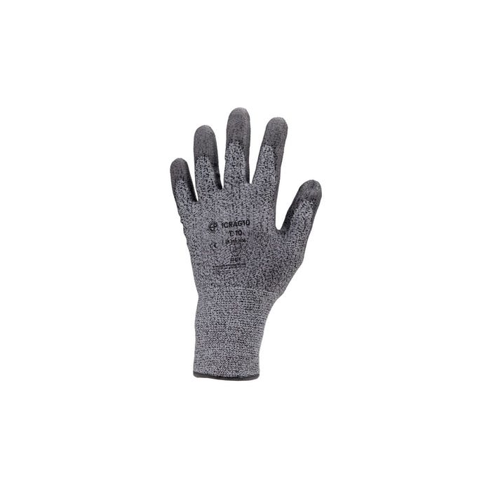 Lot de 12 paires de gants gris jauge 13 coupure C enduit PU gris - COVERGUARD - Taille XL-10