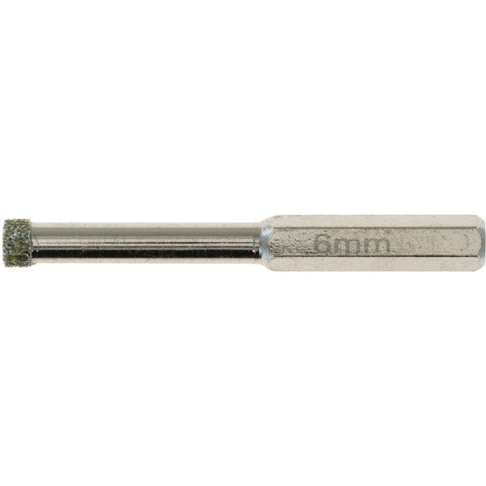 Foret couronne diamantée 6 pans SCID - Diamètre 6 mm