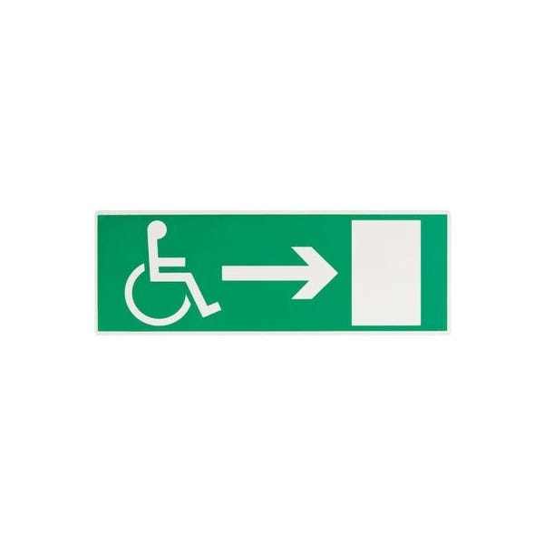 Panneaux d'évacuation sortie handicapé droite - Novap