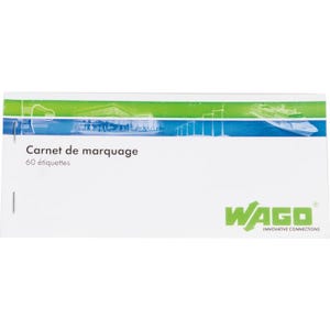 Carnet de marquage de câble Wago - 60 étiquettes auto-protégées