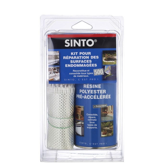 Kit de réparation complet ( résine sans styrène et tissu de verre ) - SINTO - 31150