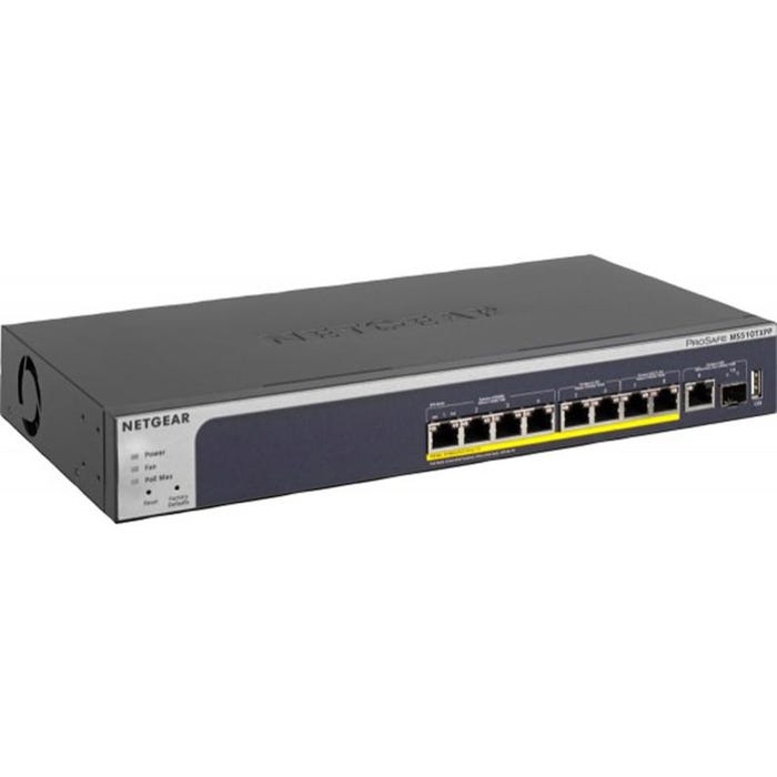 NETGEAR MS510TXPP Switch Ethernet manageable PoE+ 180W 8 ports 2.5Gbps et 1 port 10 Gigabit + 1x SFP+ Rackable