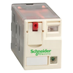 relais miniature - zelio relay rxm - 12a - 4of - 24v ac - schneider electric rxm4ab2b7