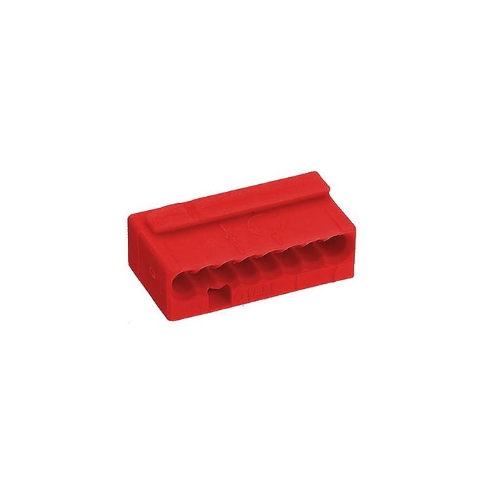 Boite de 50 bornes micro - 8 fils - Rouge - Série 243 Courant faible