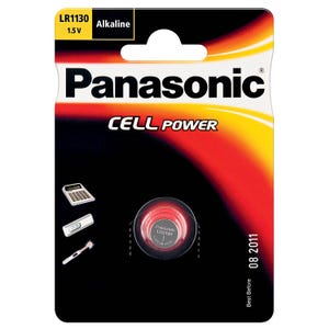 PANASONIC Pile Bouton Cell Power LR54 (LR1130) Alcaline manganese 1,5V 65 mAh