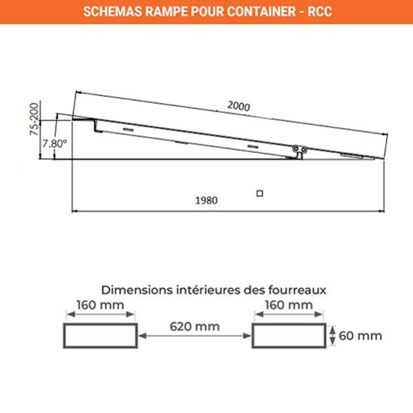 Rampe pour container de grande largeur - Charges lourdes - Prix Unitaire - RCC