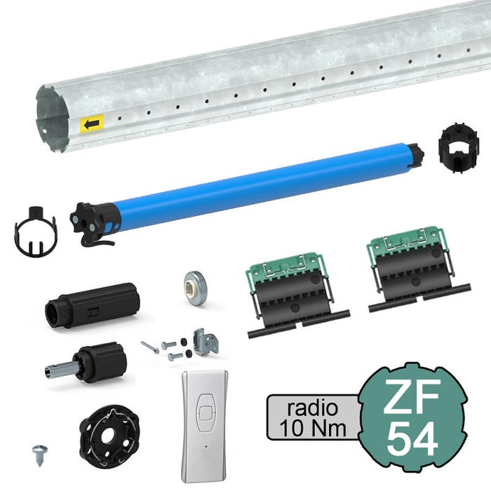 Kit de motorisation radio pour volet roulant 20 kg - tube ZF Ø 54 mm - 10 Nm