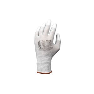 Lot de 10 paires de gants Eurolite EST80 13G polyester/carbone PU bouts de doigts - Coverguard - Taille XS-6