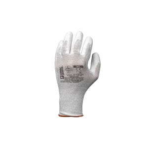 Lot de 10 paires de gants Eurolite EST90 13G polyester/carbone Paume enduite PU - Coverguard - Taille L-9