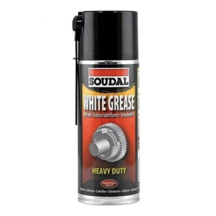 White Grease - Lubrifiant à base de savon de lithium - Soudal - Spray 400 ml