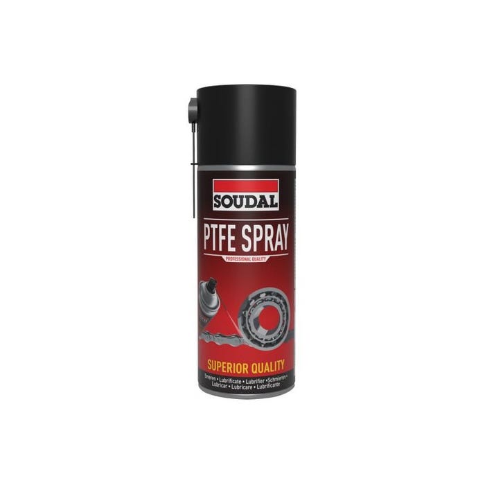 Spray PTFE - Lubrifiant à base de PTFE - Soudal - Spray 400 ml
