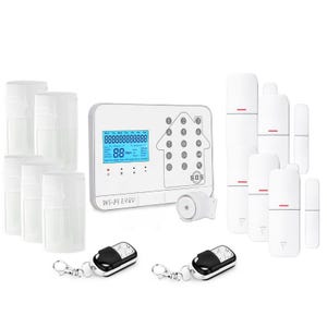Kit alarme maison connectée sans fil wifi box internet et gsm futura blanche smart life- lifebox - kit animal 5