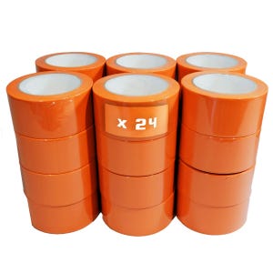 Ruban adhésif PVC orange bâtiment 75 mm x 33 m [Carton 24 Rlx] - rouleau adhésif