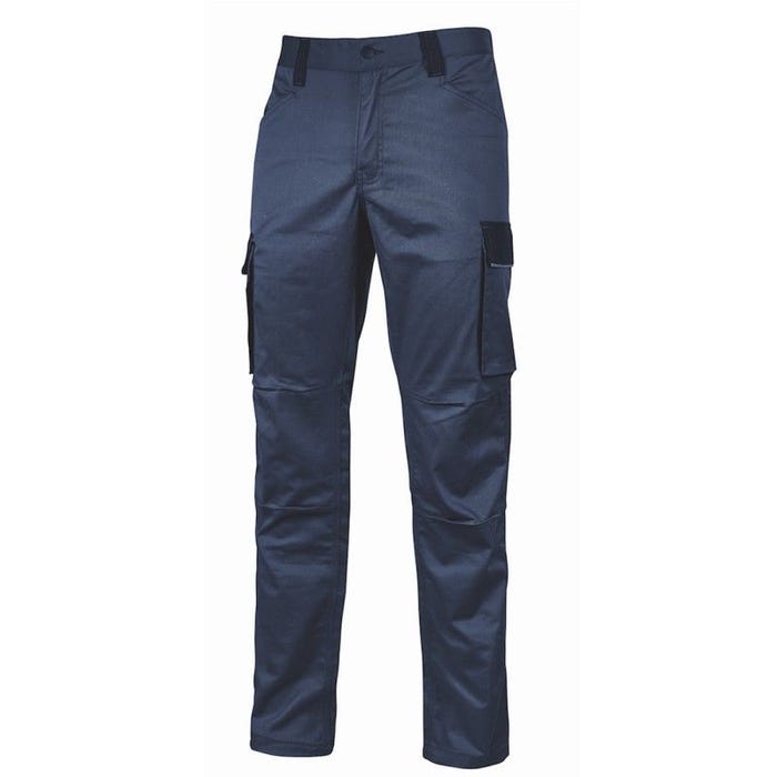 U-Power - Pantalon de travail bleu foncé Stretch et Slim CRAZY - Bleu Foncé - L