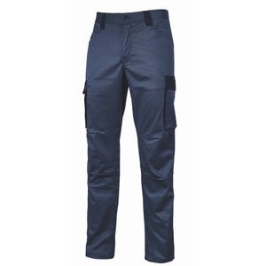 U-Power - Pantalon de travail bleu foncé Stretch et Slim CRAZY - Bleu Foncé - 2XL