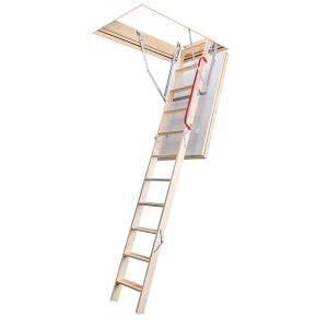 Escalier escamotable bois - Hauteur sous plafond 2.80m - Trémie 60x100cm - LTK60100-2