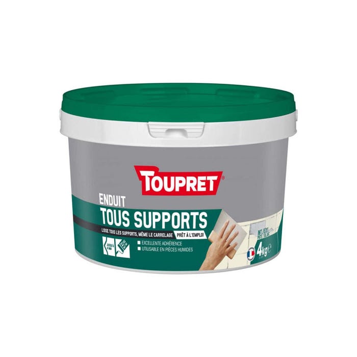 Enduit Multi-supports TOUPRET - 3 en 1 - 4Kg - BCUNIP04
