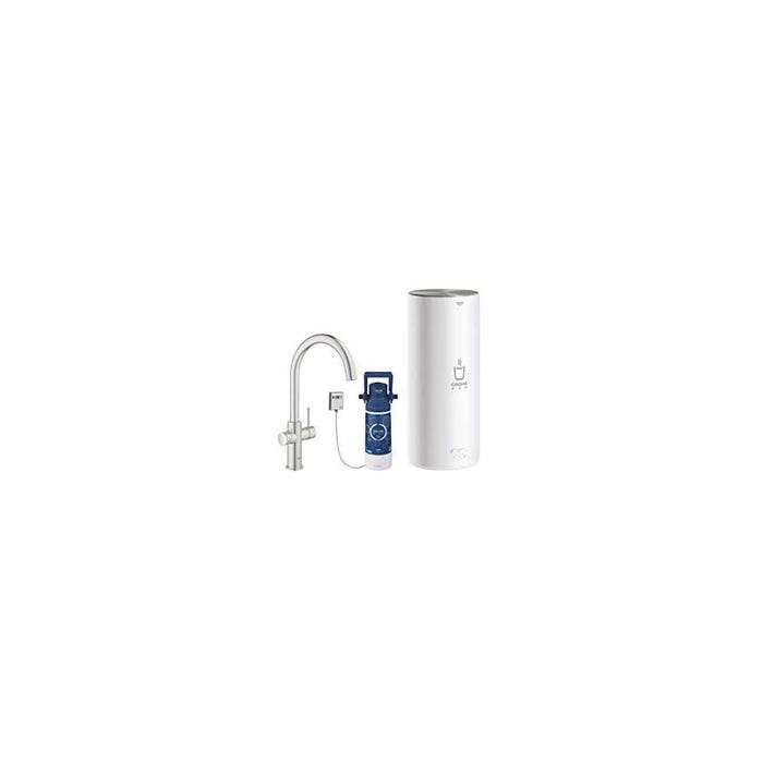GROHE Red Duo Robinet et chauffe-eau taille L, Supersteel (30079DC1)
