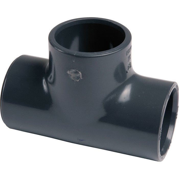 Raccord PVC pression noir en T - Femelle - Ø 40 mm - Girpi