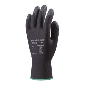 Lot de 10 paires de gants Hydropellent NINJA noir, mousse PVC - COVERGUARD - Taille S-7