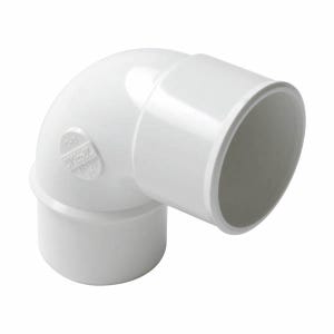 NICOLL Raccord PVC blanc coudé 87°30 - Ø 50 mm - Simple emboîture