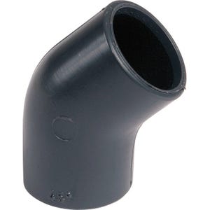 Raccord PVC pression noir coudé 45° - Ø 40 mm - Girpi