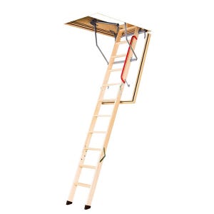 Escalier bois coupe feu 60min - 2.80m sous plafond - Trémie 60x120cm - LWF60/60120-280